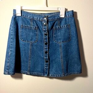 Jean skirt - button up front
